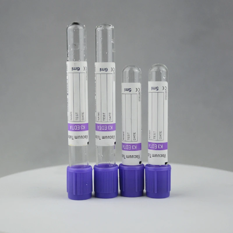 Vacutainer Vacuum tube   EDTA k2 EDTA K3 purple tube CE ISO FSC