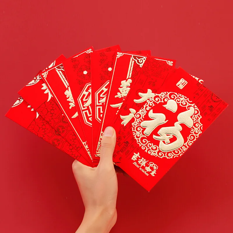 2022 пользовательский роскошный китайский новогодний красный пакет 2022 печать