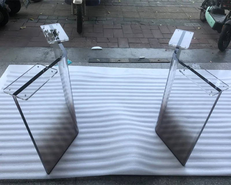 Curve Acrylic Furniture Leg Manufacture Color Plastic Foot For Table Custom