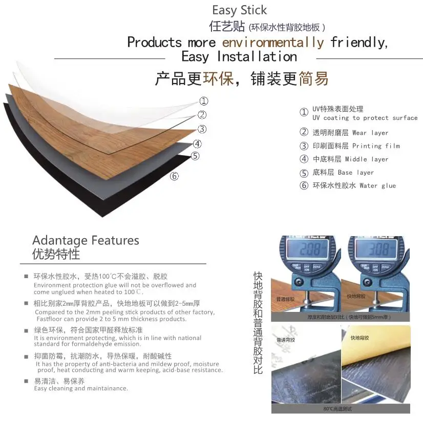 First Flor China Factory Commerical Vinyl Flooring Vinyl PVC Flooring / LVT click Floors For Sports Commercial Hospital Hotel