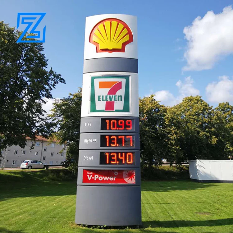18 Inches 8.889/10 Regular Diesel LED Digital LED Gas Price Signs 7 Segment IP65 Outdoor Use Led Gas Price Digital Sign