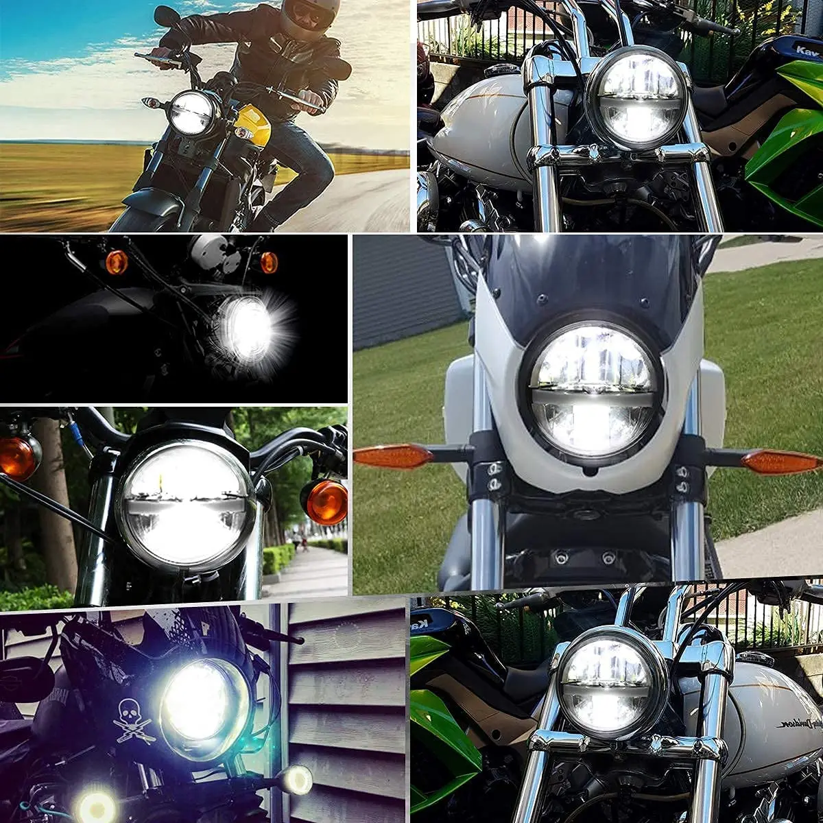 Wholesale  5.75 inch 48W High/Low Beam Round Led Headlight for Motocycle
