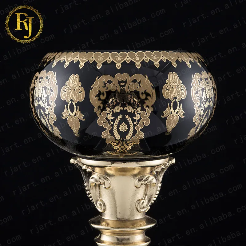 Uzbek Kazak Bagima Nut Fruit Plate Idishlar Glass Gold Pattern Chinni Posuda Dish Set Dinner Dinnerware Plates For Dinner