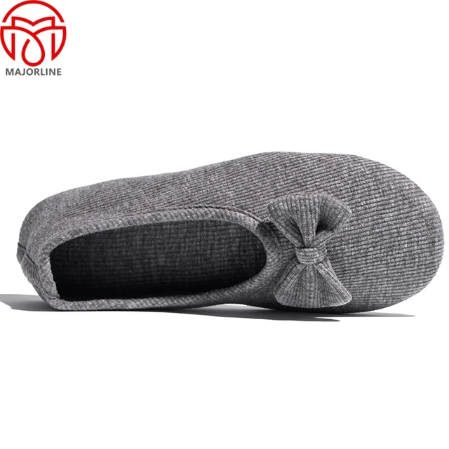 OEM customized Logo indoor house Unisex slippers TPR rubber outsole winter home flat slipper ballerina plush slippers for women