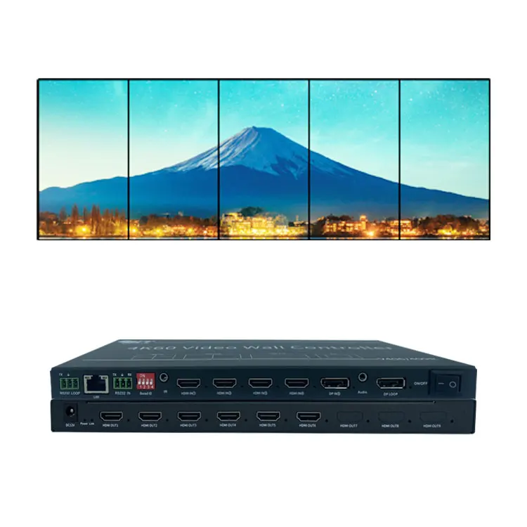 Good Quality 4k 2x2 2x3 TV Video Wall Controller Video Multiplexer Controller
