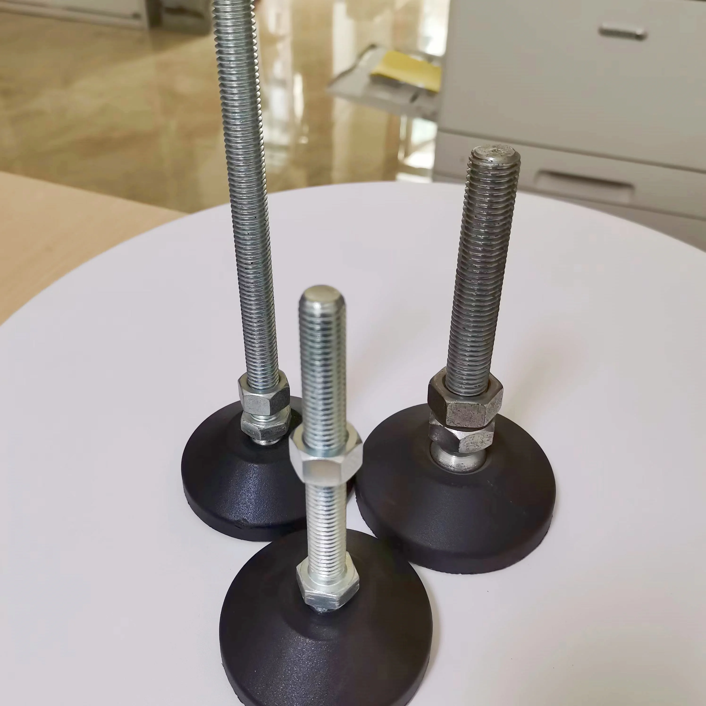 Galvanized carbon steel support foot nylon rotary adjustable foot foot cup