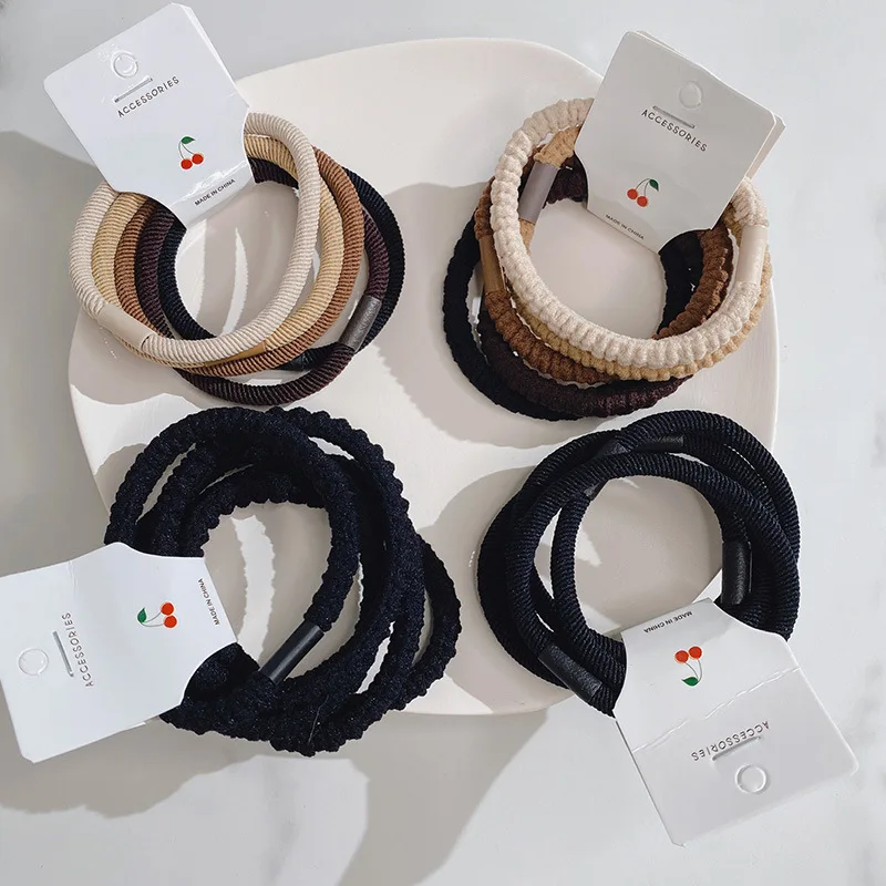 CLARMER New Fashion women winter fall hair accessories girls high elastic hair rubber band hair tie set