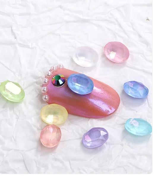 Aurora Mocha Oval Shape Crystal Glass Rhinestone For Nail Accessories Jewelry Making