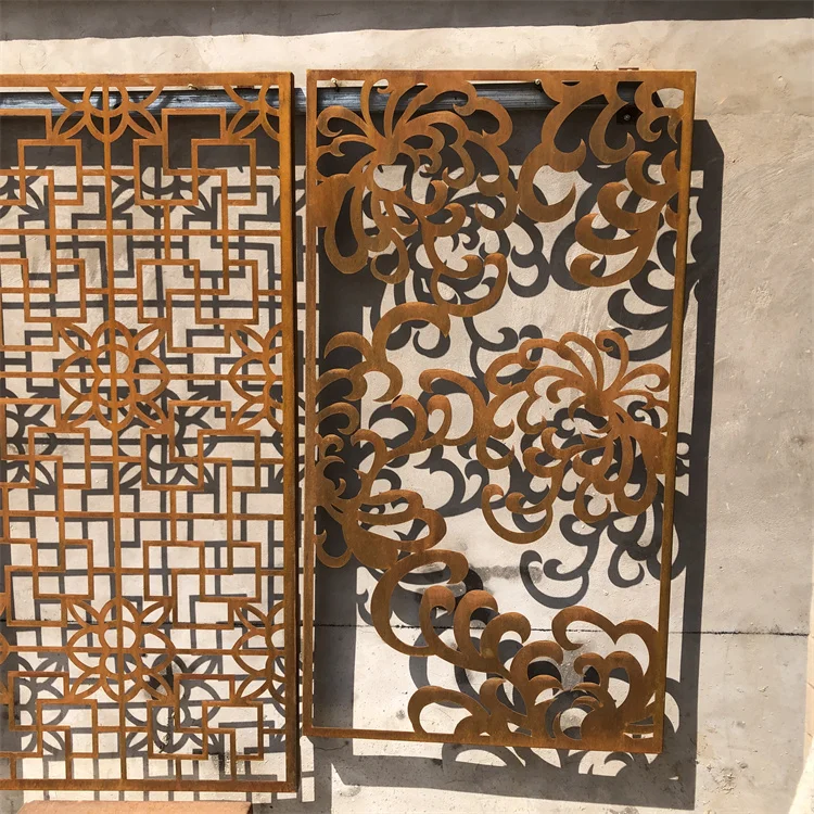 Garden Metal Fence Customized Decorative Corten Steel Privacy Screen Panels