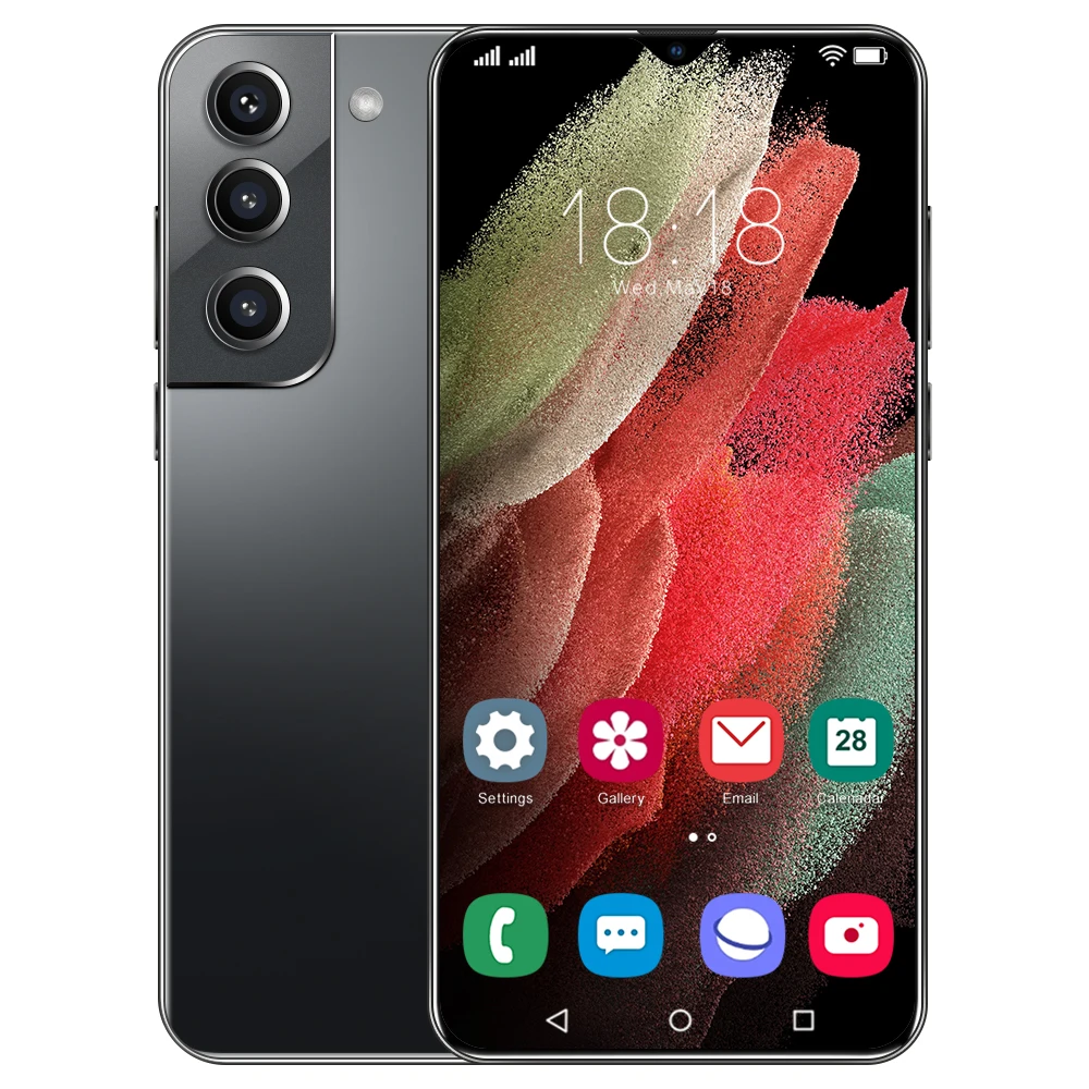 2022 Wholesale S21+ 6.7inch telefone with touch-screen pen RAM12GB+512GB HD 32+50MP cellphone 6800mah Dual sim card mobilephones