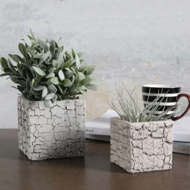 Bark Grain Cheap Indoor Outdoor Home Garden Desktop Decorative for Silicone Succulent Plant Ceramic Bonsai Pot Mold