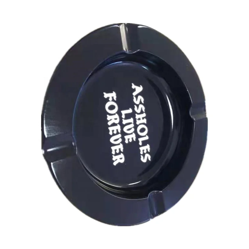 Custom Logo Tray Round Ashtray Metal Tray Recyclable Metal Food Serving Trays  OEM