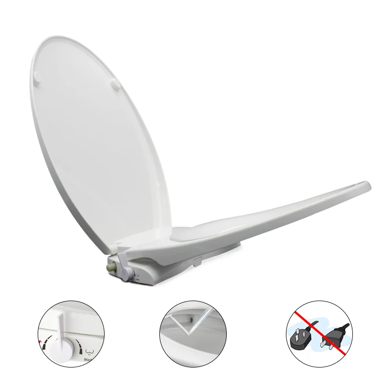 Non-Electronic Bidet Toilet Seat With Bidet  Female Wash Function Dual Nozzle Intelligent Toilet Seat Cover