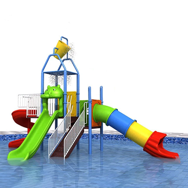 Big water park playground LLDPE , galvanized pipe outdoor playground water park for kids