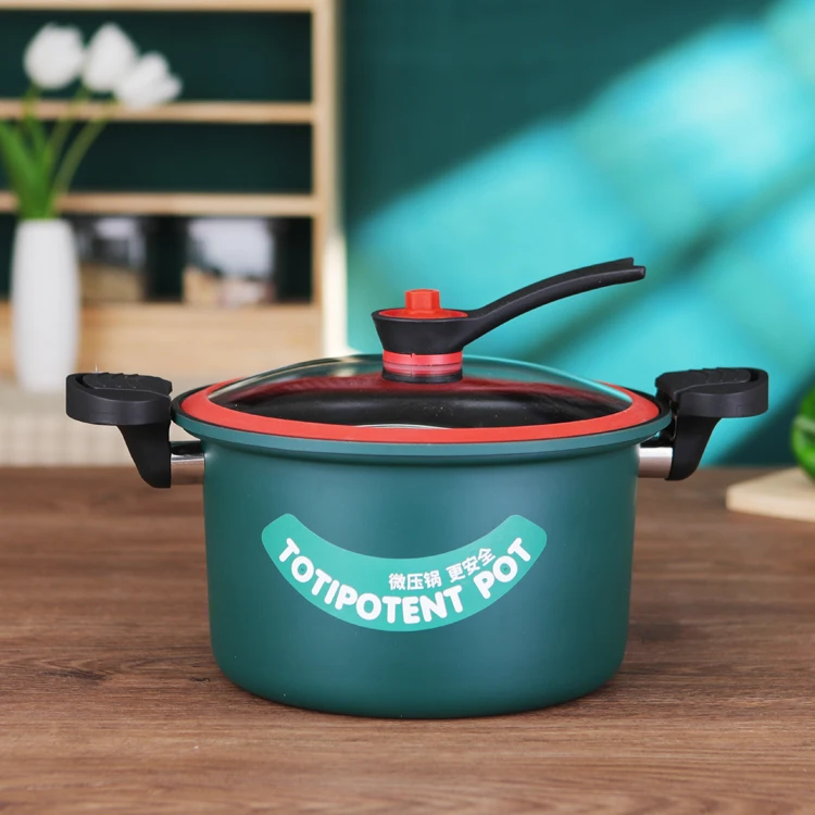 Induction Cooking Soup Pot Stainless Steel Non Stick Casserole Stock Pot Micro Pressure Cooker