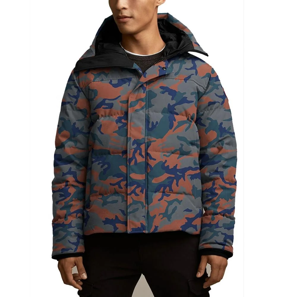 High Quality Winter Down Jacket Wholesale Men Outdoor Wear Camo Print Parka