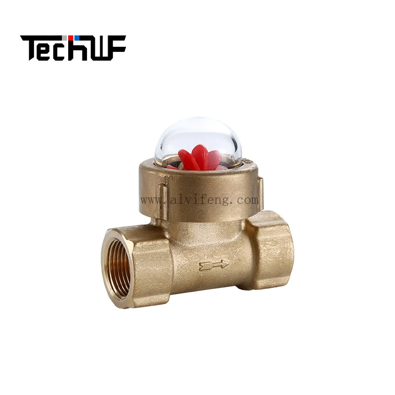 Controller Turbine Flow New Brass Flow Indicator Flow Detector Sensor Convex Sight Glass Manufacturer