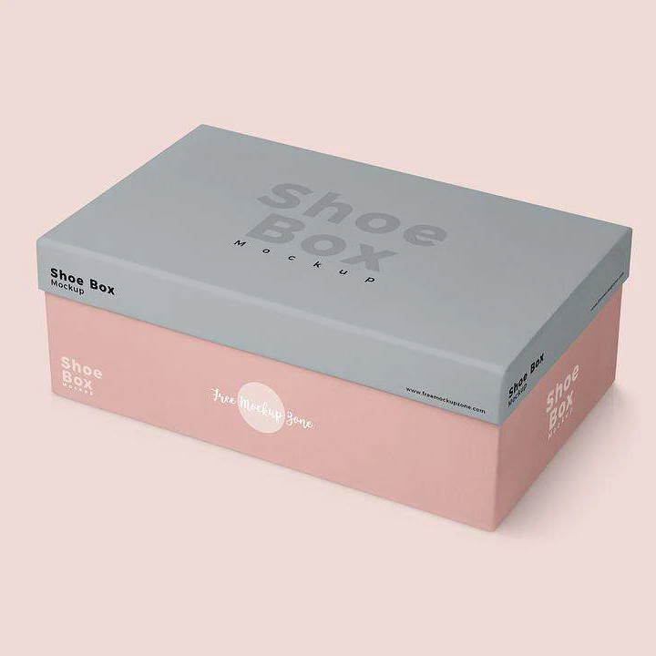 Logo custom luxury gloss lamination shoe boxes recycled men shoe boxes women high heel packaging box