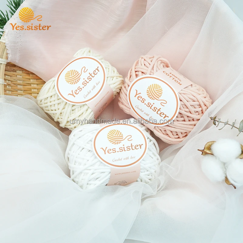 Роскошная хлопчатобумажная трубчатая пряжа, нейлоновая пряжа для вязания крючком, веревка для макраме, камвольная нить для ручной вязки крючком