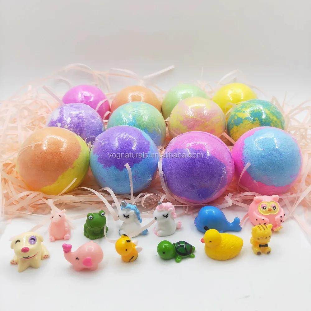 OEM Kids Bath Bomb with Surprise Toys Inside,Bubble Bath Fizzies Vegan Essential Oil Spa Bath Fizz Balls Kit