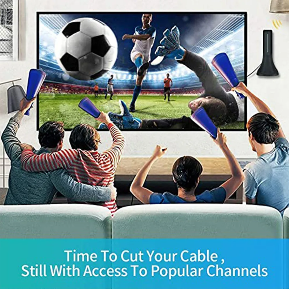 2022 High Gain Indoor Digital TV Antenna or DVB-T DVB-T2 960 Mile HD VHF UHF Signal Receiver 8K 4K 1080P HDTV Antenna