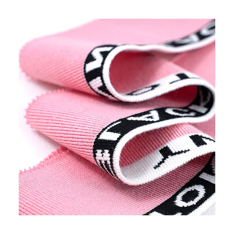 Computer jacquard mercerized cotton knit rib hem flat machine rib jacquard