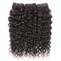 10A Remy Virgin Human Hair Brazilian 18 Inch Weave Weft Extension Wet And Wavy Water Wave Curl Bundles