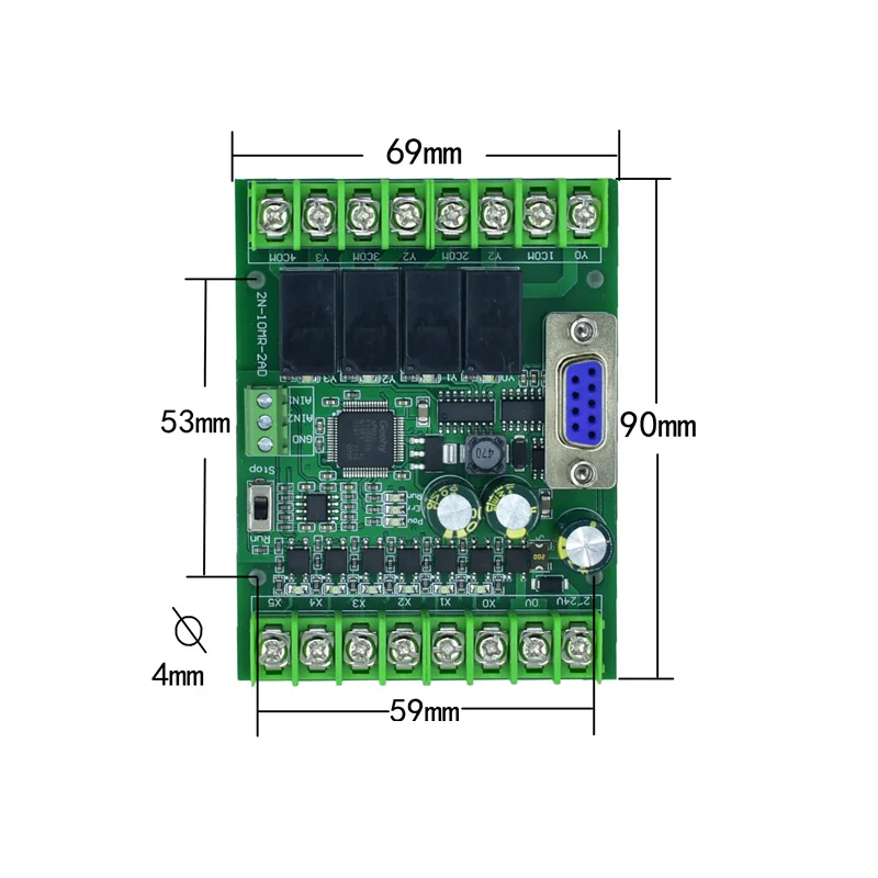 PLC industrial control board FX2N-10/14/20/24/30/MR/T RS485 Analog Industrial Controller
