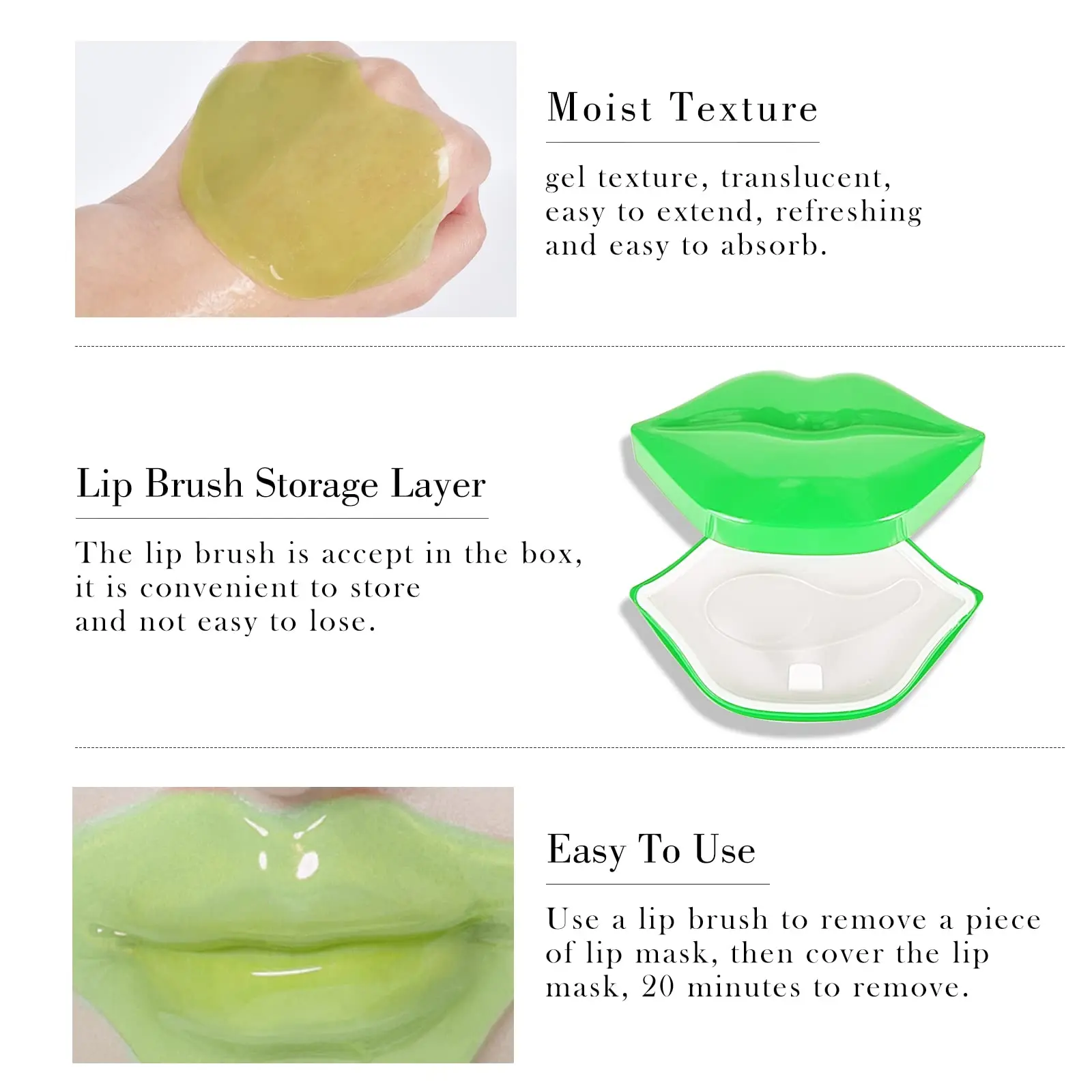Avocado Jelly Lip Care Mask Easy To Absorb Custom Logo Moisturizing Lip Mask