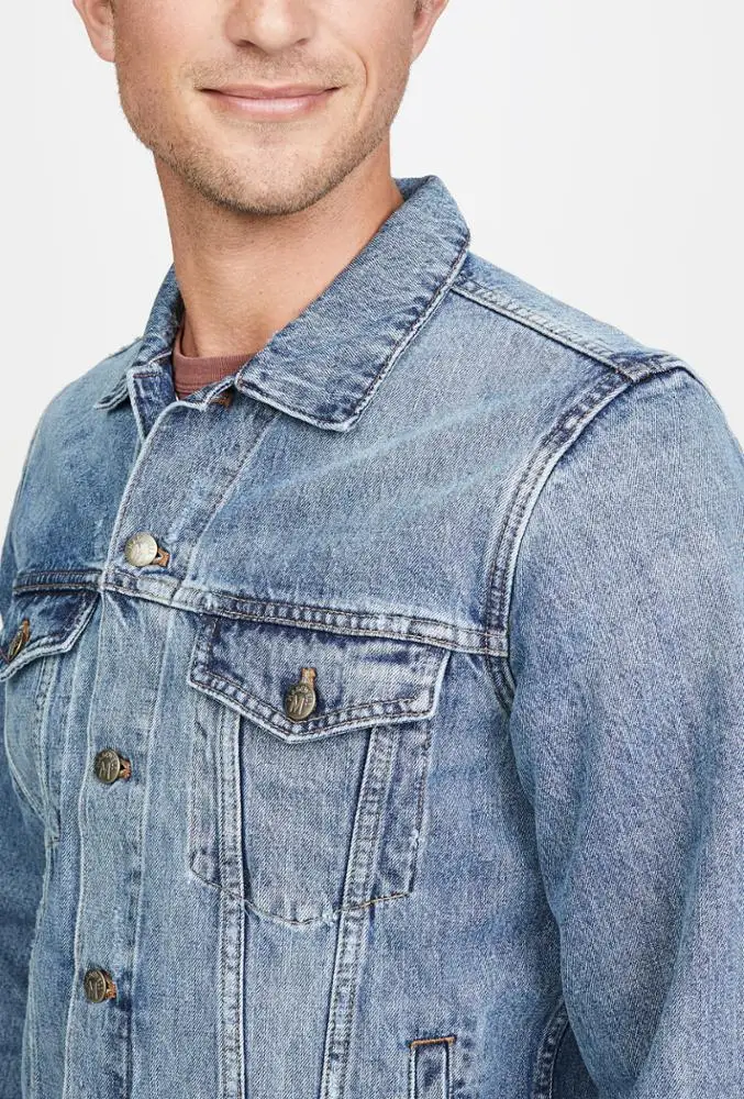 Wholesale denim jackets Classic denim jacket for men