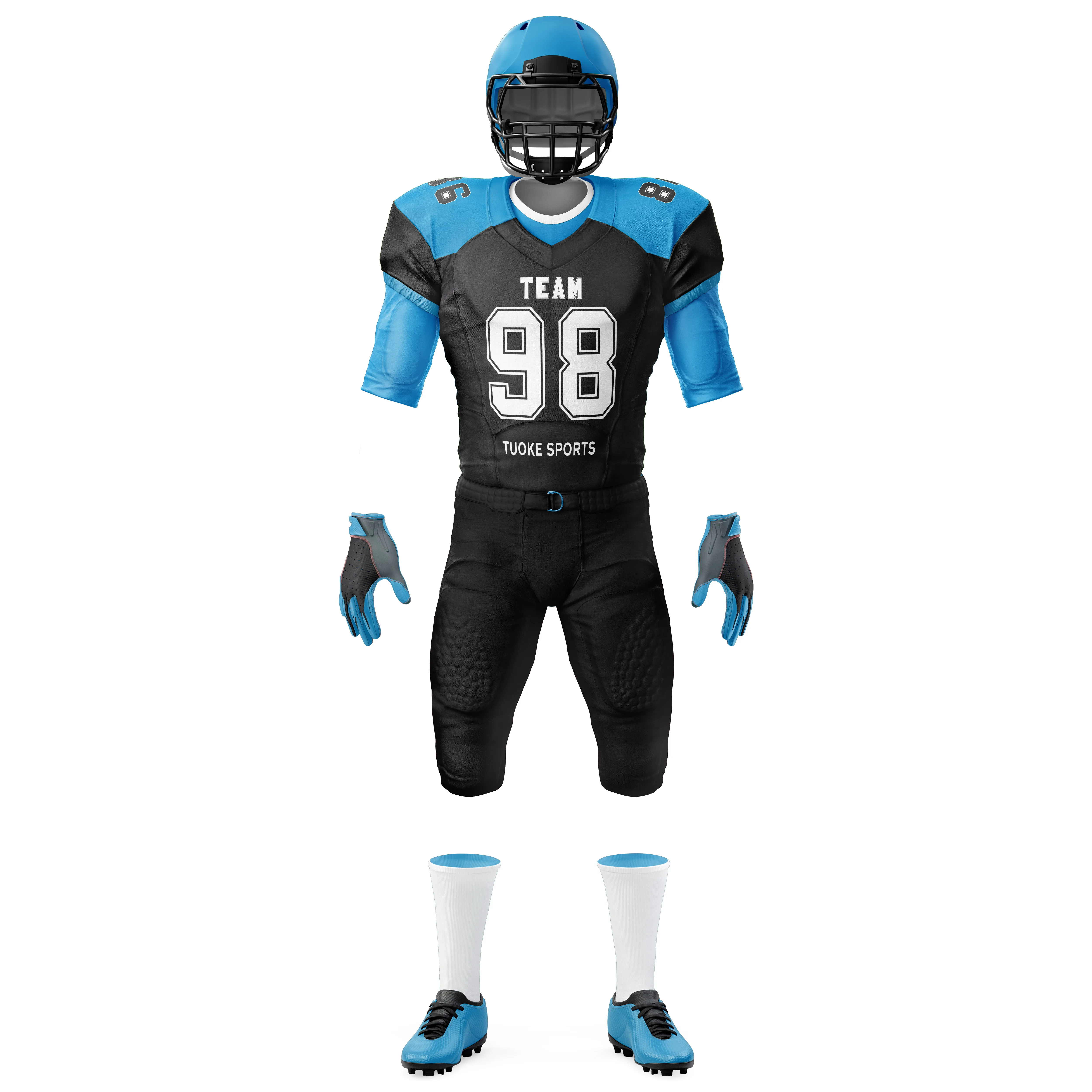 2022 New Arrival Custom Made American Football Jerseys With Tackle Twill Player Name And Number Youth American Football Uniforms