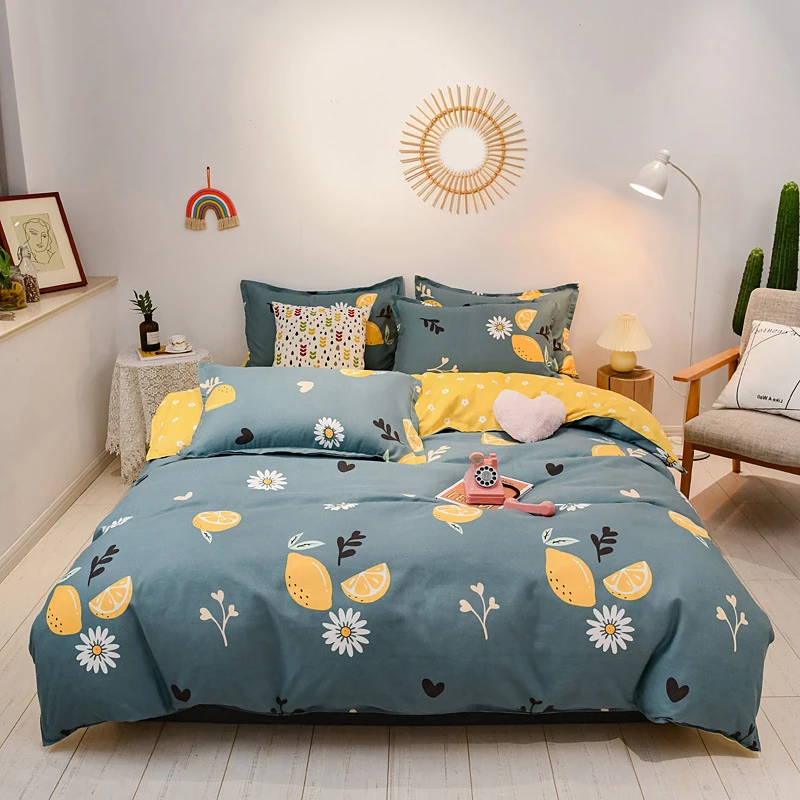 Wholesale Amazon Nice Price Hot Optional Quilt Bedding Set 100% Cotton Bedsheets Canadian Bedsheet