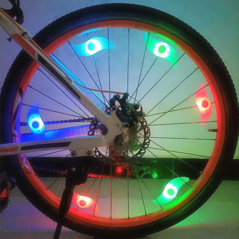 Bike Wheel Spoke Light Waterproof Balance Bicycle LED Tyre Tire Flash Lights Colorful Warning Lamp Bike Accessories