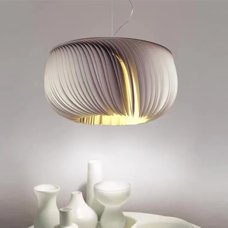 Modern Style Residential Hotel Room Home Decoration Aluminum Parchment Led Pendant Light