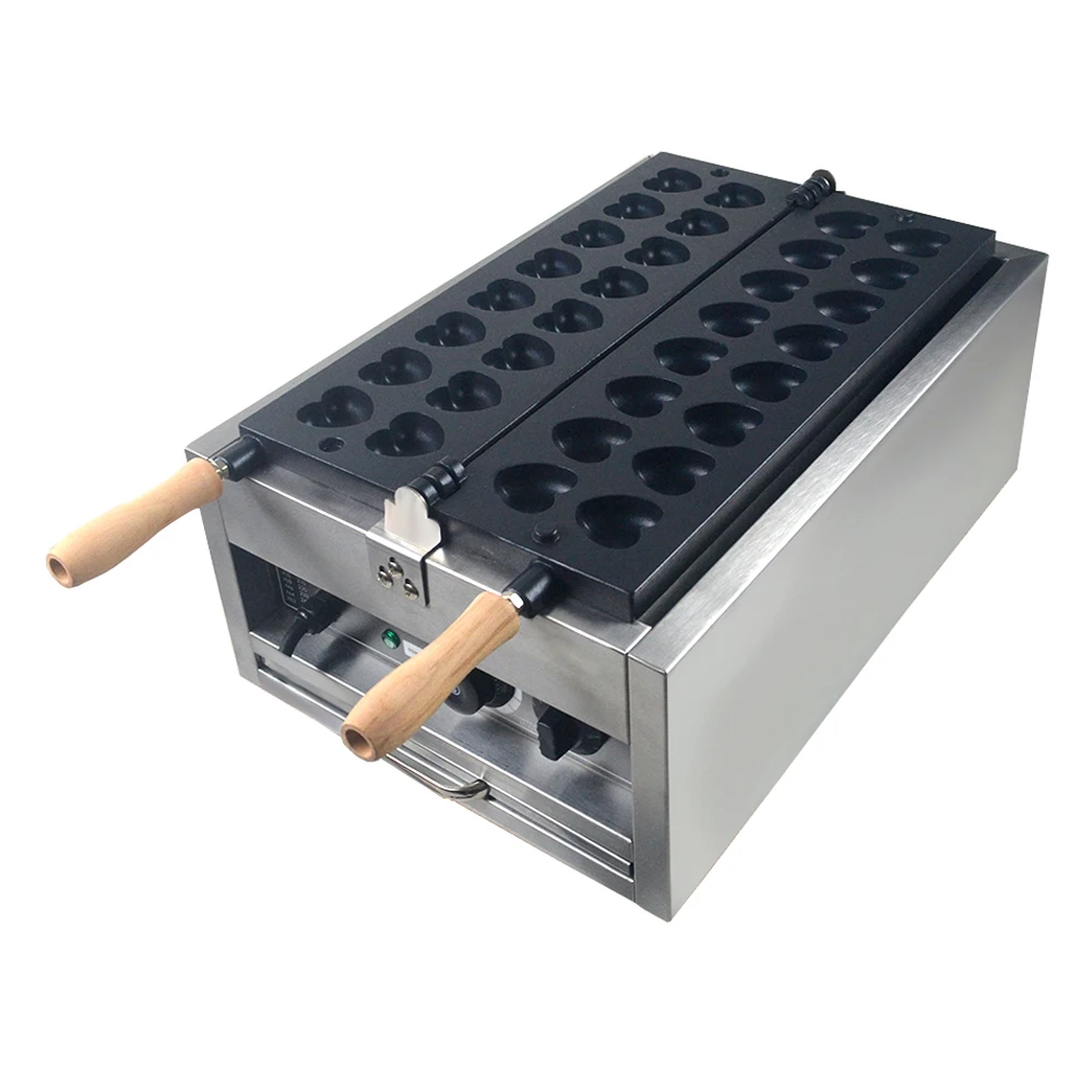 XEOLEO Commercial 16 Hole Heart-shaped Pancake Maker Snack Machine Custom Mini Electric Heart Shape Waffle Maker