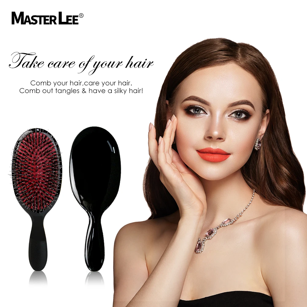 Hard Tooth Animal Brush Bright Surface Oval Detangle Hair Brush Ergonomic Design Customized Plastic Custom Hair Brush with Logo