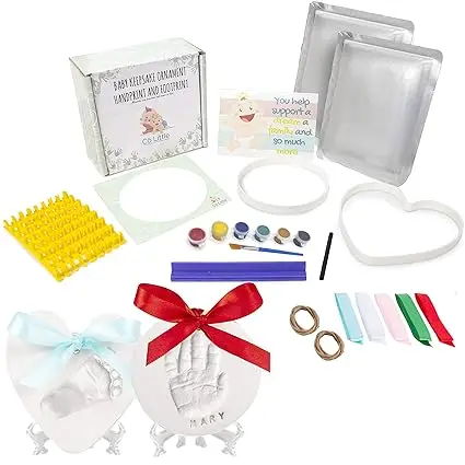 Набор для украшения из глины, отпечатков рук и следов для новорожденных