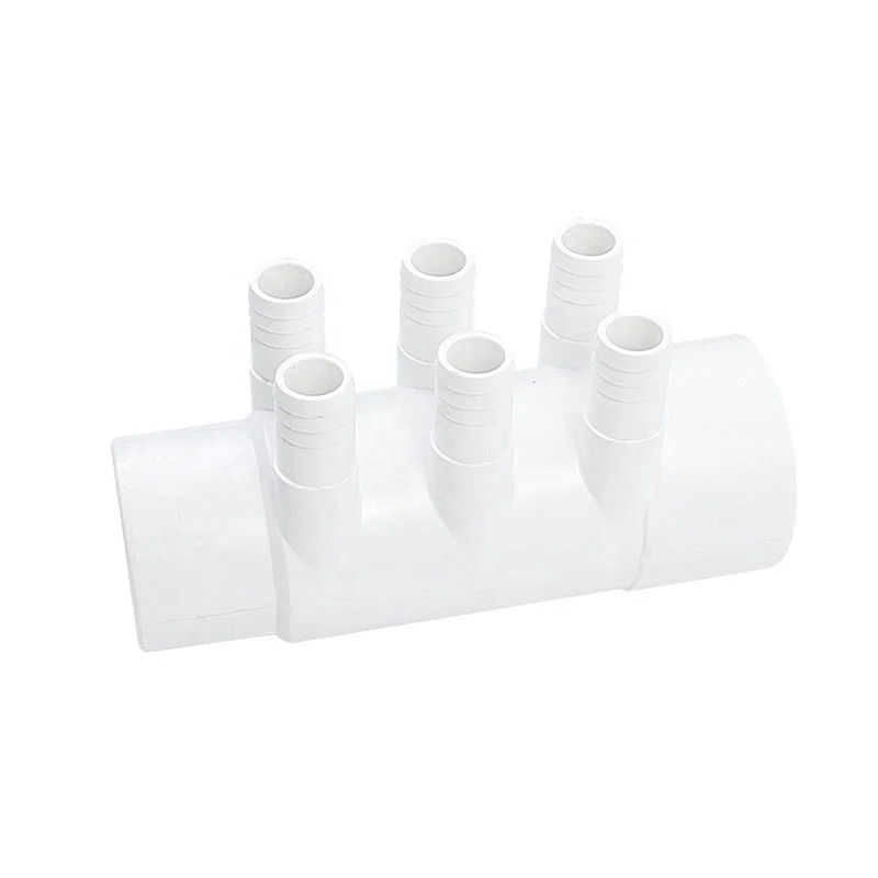 Hot Tub Manifold Fittings Spa 6 Port Water Distribution PVC Manifold