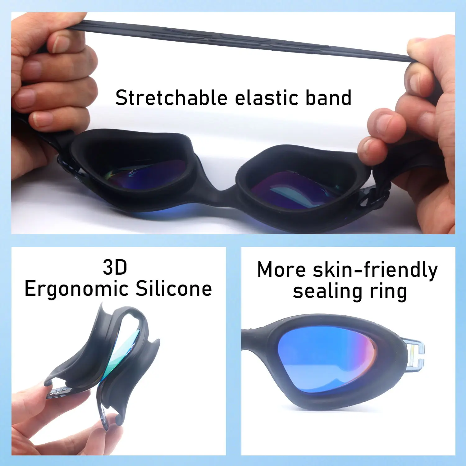 New Star Eye Wear PC Lens Swim UV Goggles Leakproof Kids Shatterproof Anti fog Lens Swimming Glasses Swimming Pool Goggles