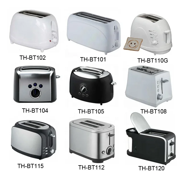 2 Slice Bread Toaster  black color with stainless steel panel TH-BT111