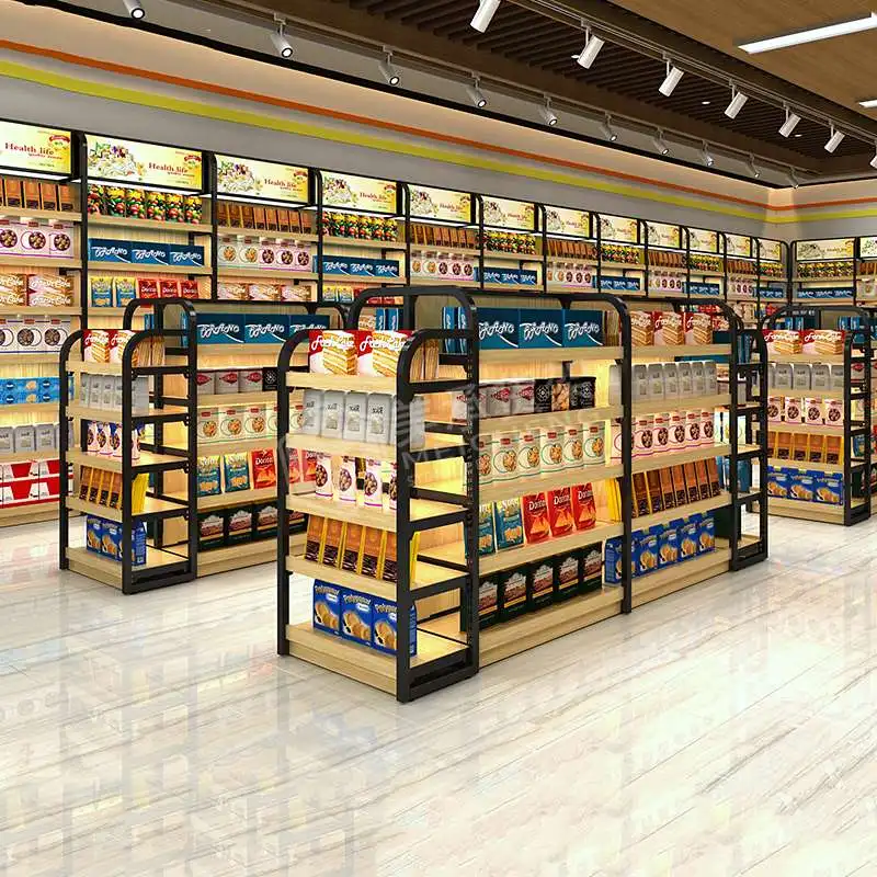 Meicheng Price Display Gondola Supermarket Display Racks And Stands For Shopping Mall
