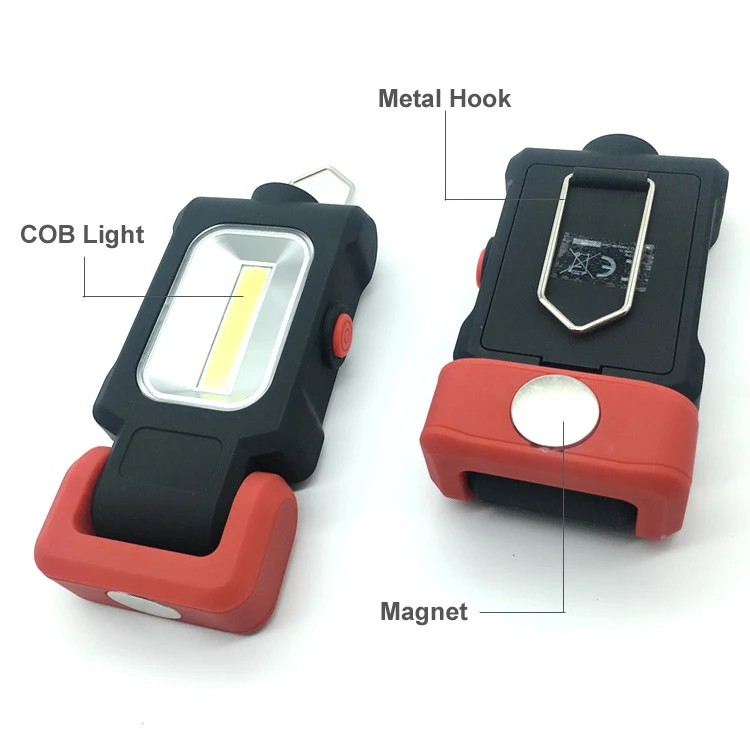 adjustable COB Magnet Light work lamp LED Worklight  inspection lamp With Torch With Folding Hook for Car Repairing Blackout