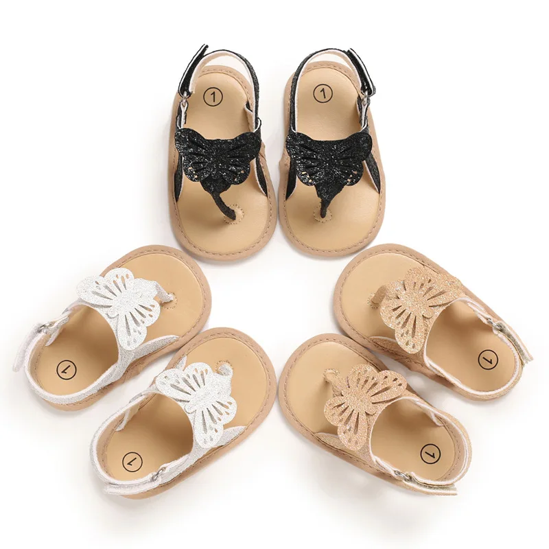 Wholesale Summer Newborn Prewalker Soft Infant Girl Shoes Kids Beach Barefoot Baby Sandals for girls