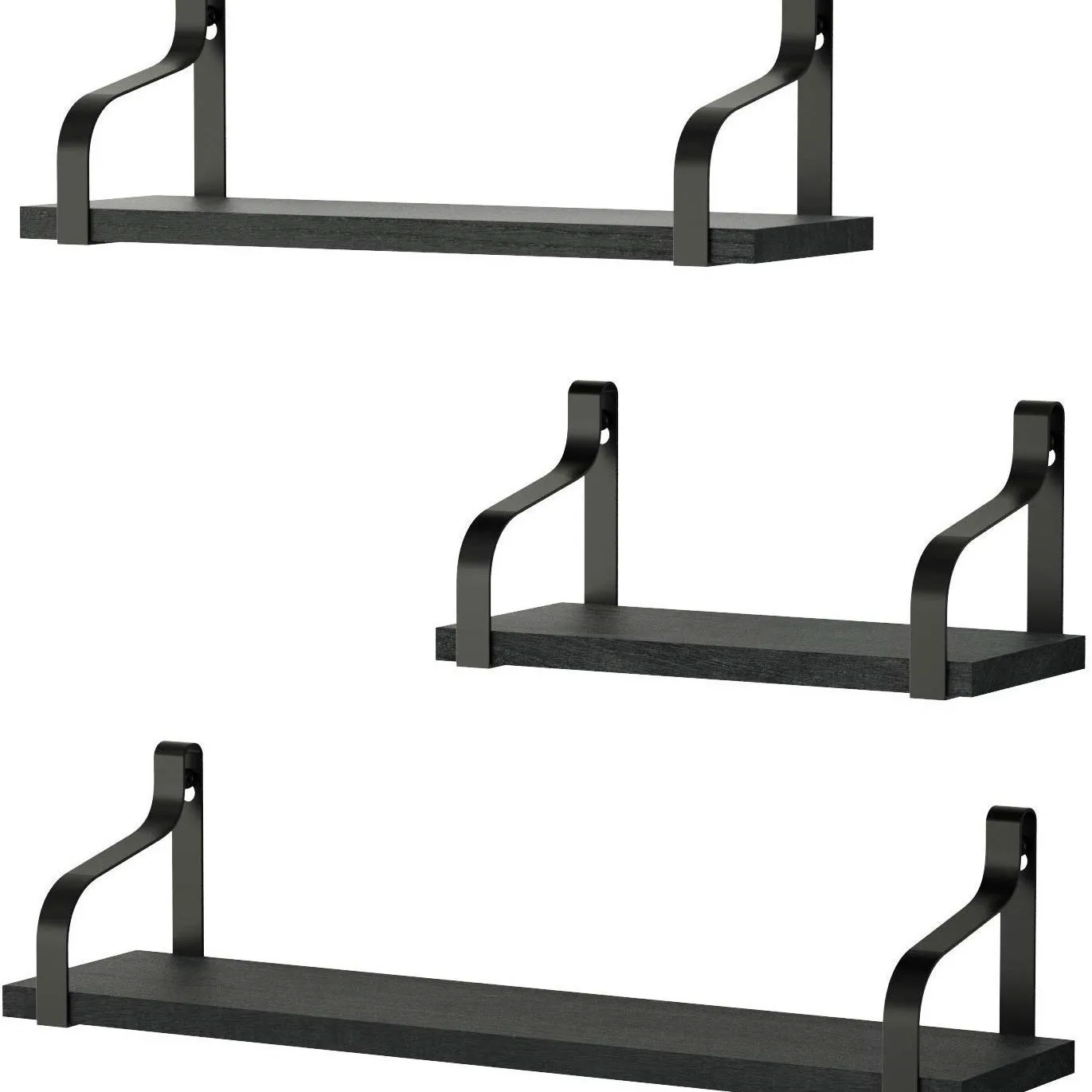 Wooden Floating Wall Mounted Shelves for Bathroom Kitchen Living Room-Storage Partition for Wall & Display