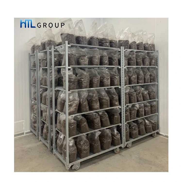 Customized mushroom house greenhouse plant metal nursery trolleys for sale