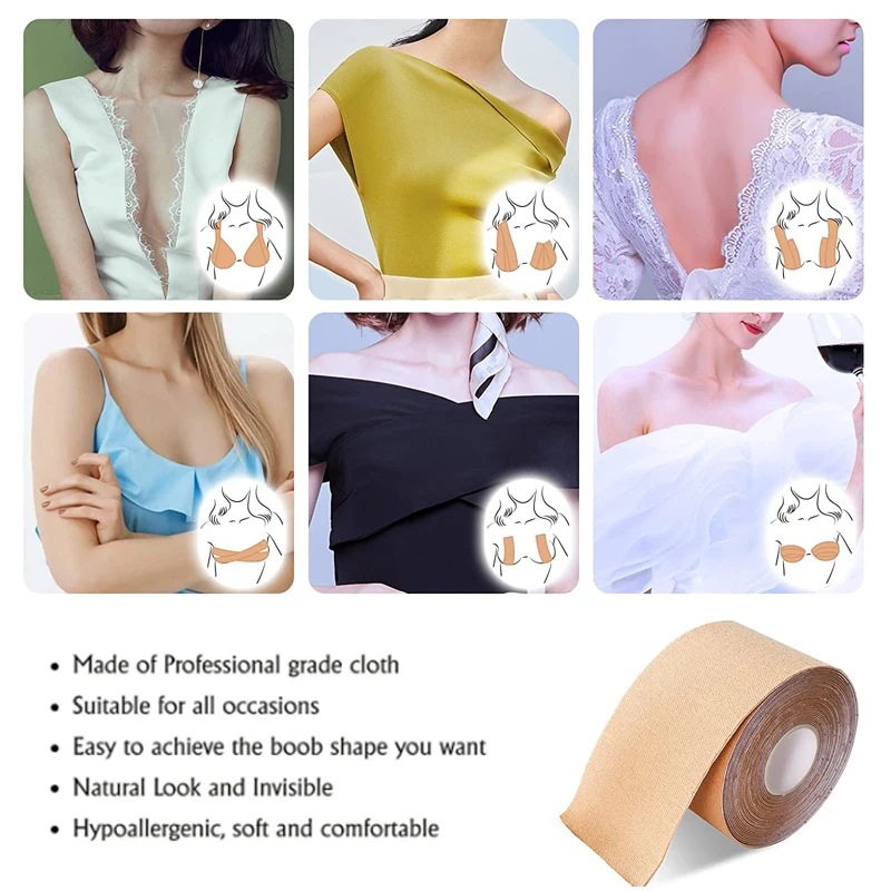 Manufacture Provide Hot Selling Customized Skins Boobs Breast Body Tape Lifting Push Up Tape for Bra Underwear