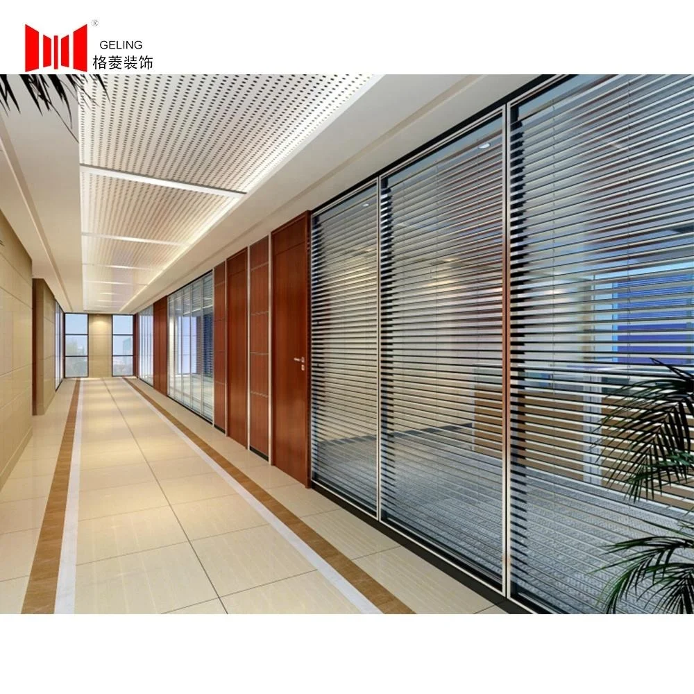 83mm aluminum frame double glass used office detachable partition wall for conference