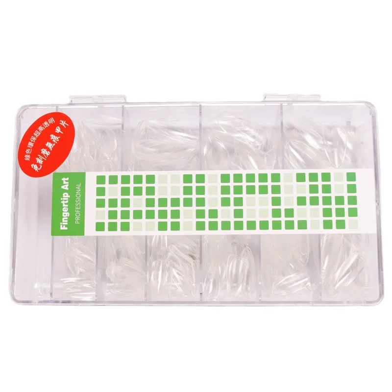 French Acrylic UV Gel Art Tips Manicure Tip 500 Pcs/box Nails Half Full French False Nail Clear Natural False Point Nails