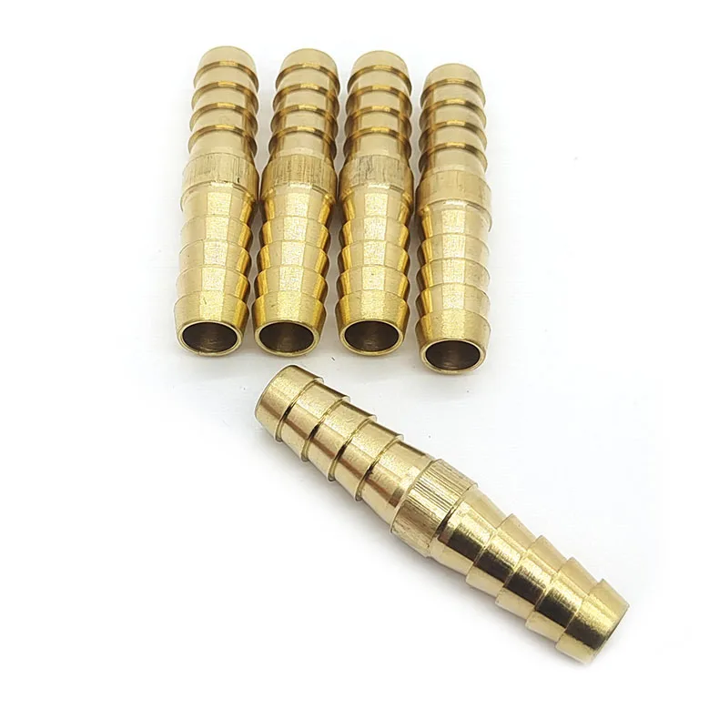 6/8/10/12mm Brass Fitting Copper Pagoda Connector brabed Pipe Fittings 2 Way Straight for Gas tube