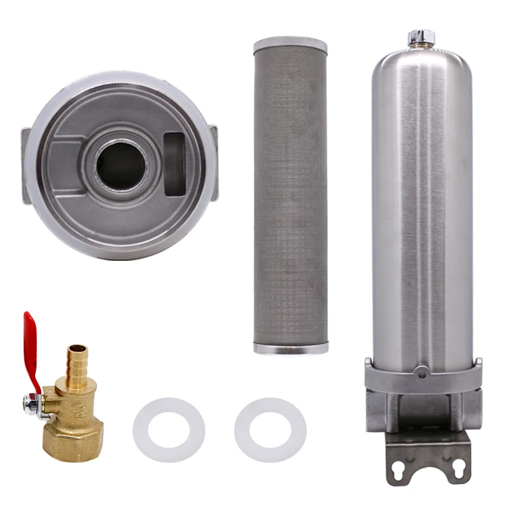 Whole House Household Home Pre Filter Big Flow System Stainless Steel Water Filtering Filter Bottle